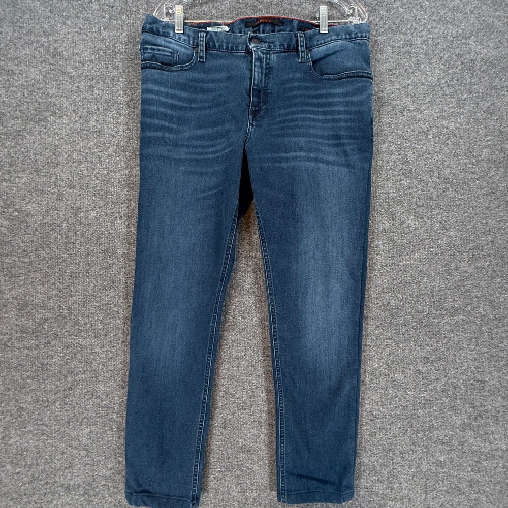 Alberto Pipe Jeans Men 33 Blue Super Stretch Candiani Denim Regular Fit Lux 400